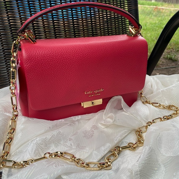 ⚡️NWT⚡️Kate Spade New York Carlyle Leather Chain Shoulder Bag - Picture 2 of 14